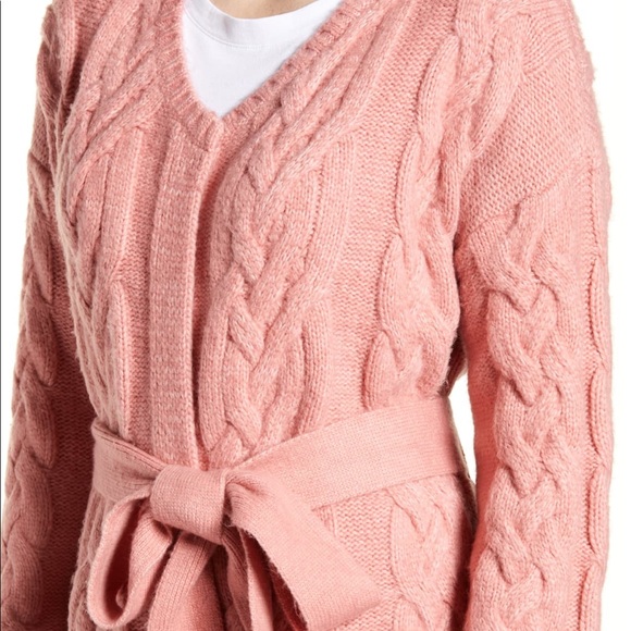 Rachel Parcell Cozy Cable Belted Long Cardigan - Picture 4 of 9